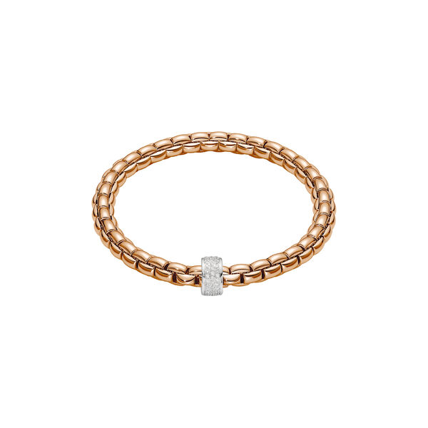 Bracelet Eka Flex'it en or rose avec pav&eacute; de diamants, mod&egrave;le moyen